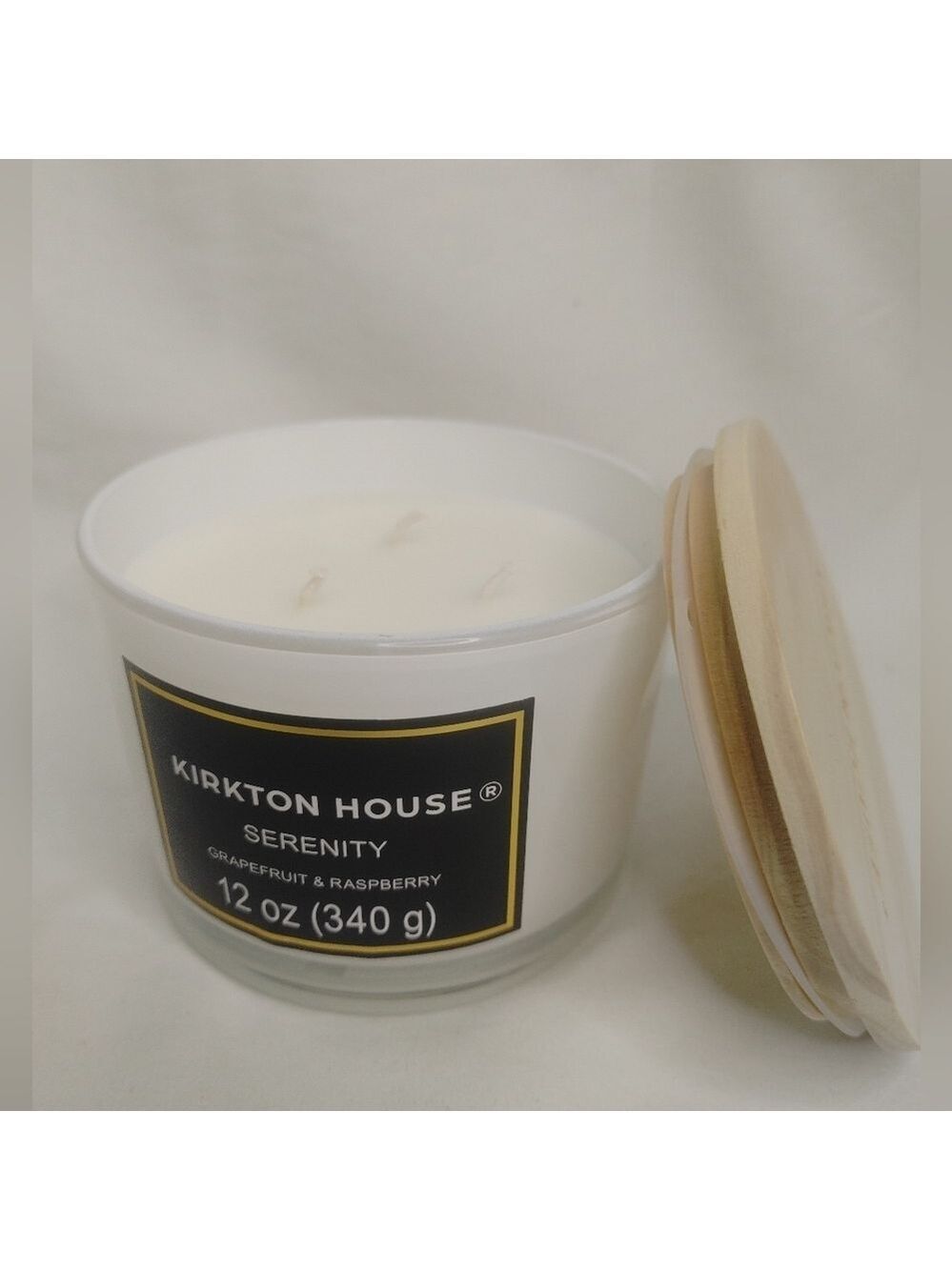Kirkton House Serenity Grapefruit & Raspberry Calming Spa White Candle